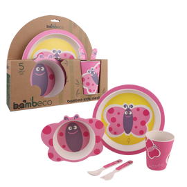 Bambeco 5-piece kids meal set - Lady Bug - BentoBliss