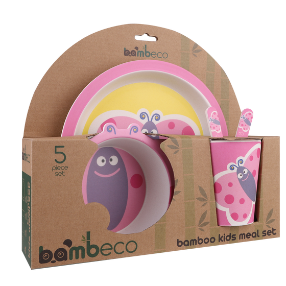 Bambeco 5-piece kids meal set - Lady Bug - BentoBliss