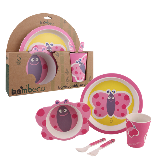 Bambeco 5-piece kids meal set - Lady Bug - BentoBliss