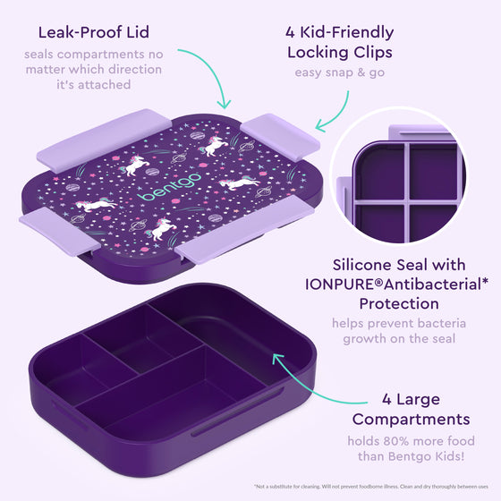 Bentgo Kids Snap & Go LunchBox - Unicorn