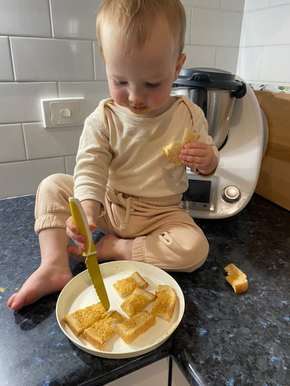 Kiddikutter Kids Knife - Mustard - BentoBliss