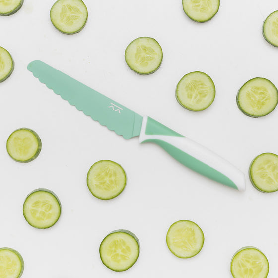 Kiddikutter Kids Knife - Sea Green - BentoBliss