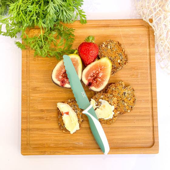 Kiddikutter Kids Knife - Sea Green - BentoBliss