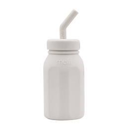 Melii Luxe Silicon Straw Bottle - Ivory - BentoBliss