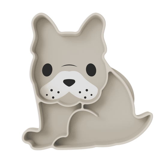 Melii Divided Silicone Suction Plate - Bulldog - BentoBliss