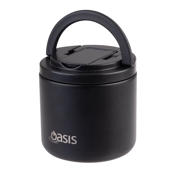 Oasis Insulated Food Flask 550ml - Black