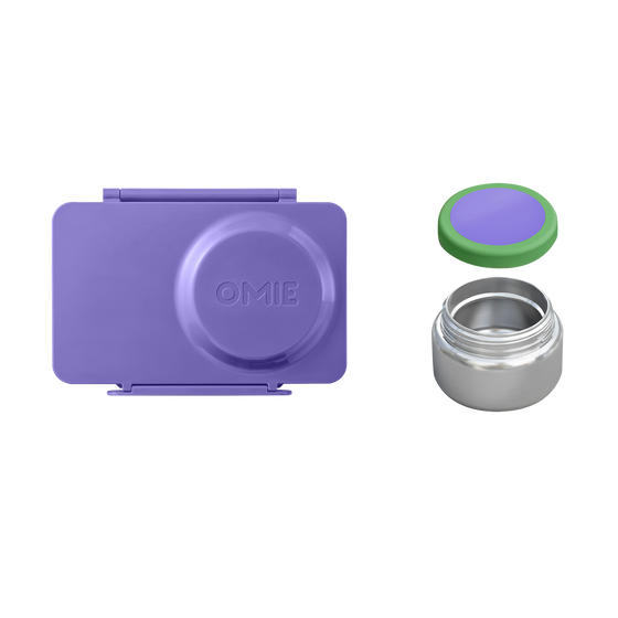 Omiebox Up Hot & Cold Kids Lunch Box - Galaxy Purple - BentoBliss