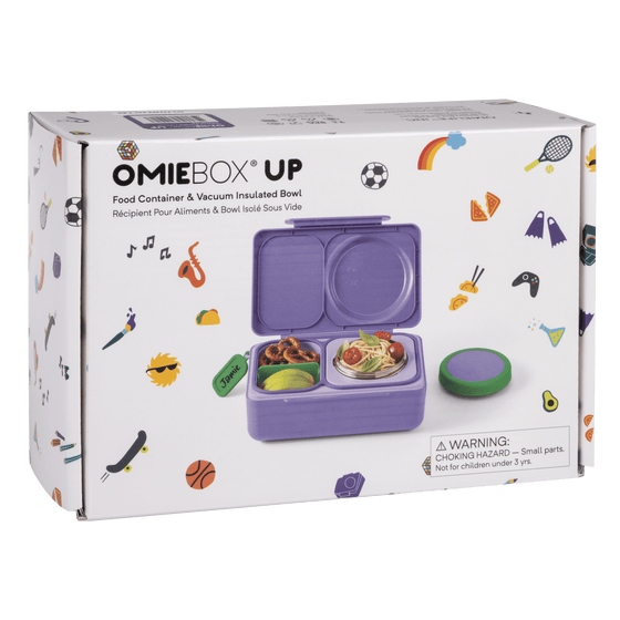 Omiebox Up Hot & Cold Kids Lunch Box - Galaxy Purple - BentoBliss