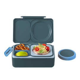 Omiebox Up Hot & Cold Kids Lunch Box - Graphite - BentoBliss