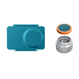 Omiebox Up Hot & Cold Kids Lunch Box - Teal Green - BentoBliss