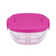 Leakproof snack bowl with three compartments for storage