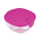 Leakproof snack bowl with three compartments for storage