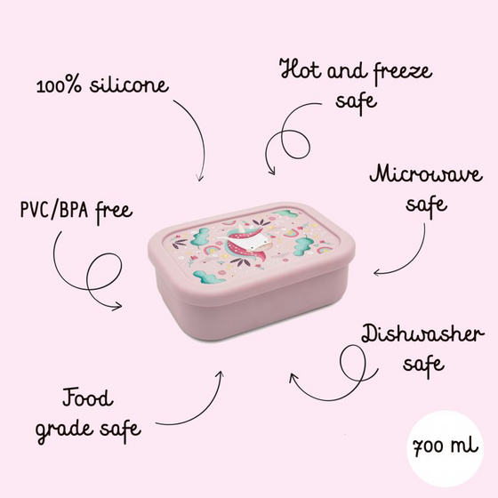Sassi Silicone Lunch Box - Sparkly the Unicorn - BentoBliss