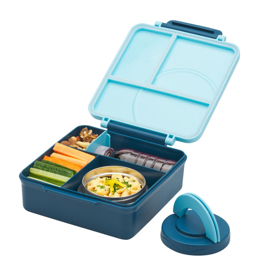 Avanti Yum Yum Lunch Box With Insulated Food Jar - Blue