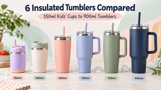 6 Insulated Tumblers Compared: From 350ml Kids' Cups to 900ml Tumblers