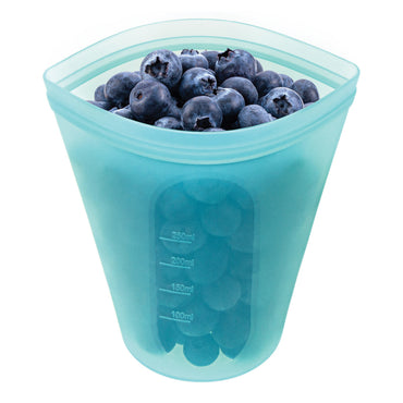 Avanti Pinch And Lock Silicone Reusable Bag 250ml Blue - Back