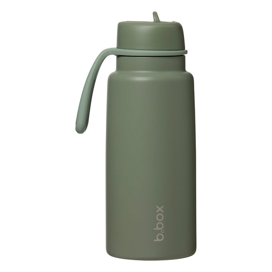 B.Box Insulated Flip Top Bottle 1L - Olive - BentoBliss 