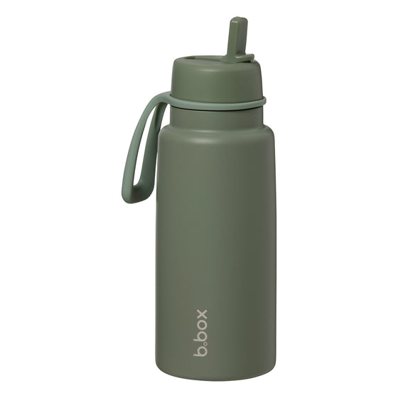 B.Box Insulated Flip Top Bottle 1L - Olive - BentoBliss 