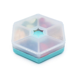 Melii Hexagon Snackle Box Teal - Open View
