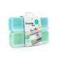 Melii 4 Compartment Snackle Box 2pk Blue Mint - Packaging