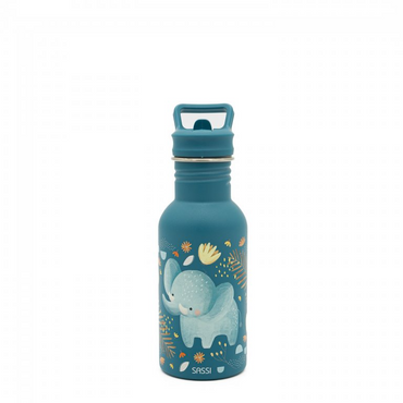 Sassi Stainless Steel Kids Drink Bottle - Chewy the Elephant - BentoBliss 