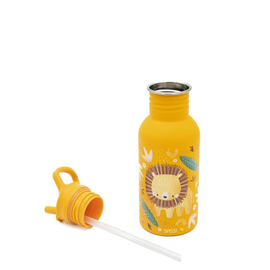 Sassi Stainless Steel Kids Drink Bottle - Chompy the Lion - BentoBliss 