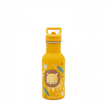 Sassi Stainless Steel Kids Drink Bottle - Chompy the Lion - BentoBliss 