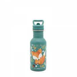 Sassi Stainless Steel Kids Drink Bottle - Crunchy the Fox - BentoBliss 