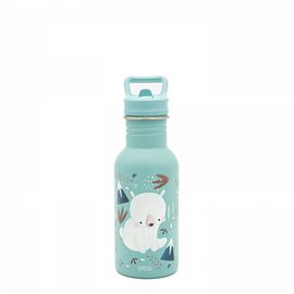 Sassi Stainless Steel Kids Drink Bottle - Munchy the Bear - BentoBliss 