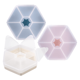 Melii Luxe Hexagon Snackle Blue Ivory and Pink