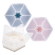 Melii Luxe Hexagon Snackle Blue Ivory and Pink