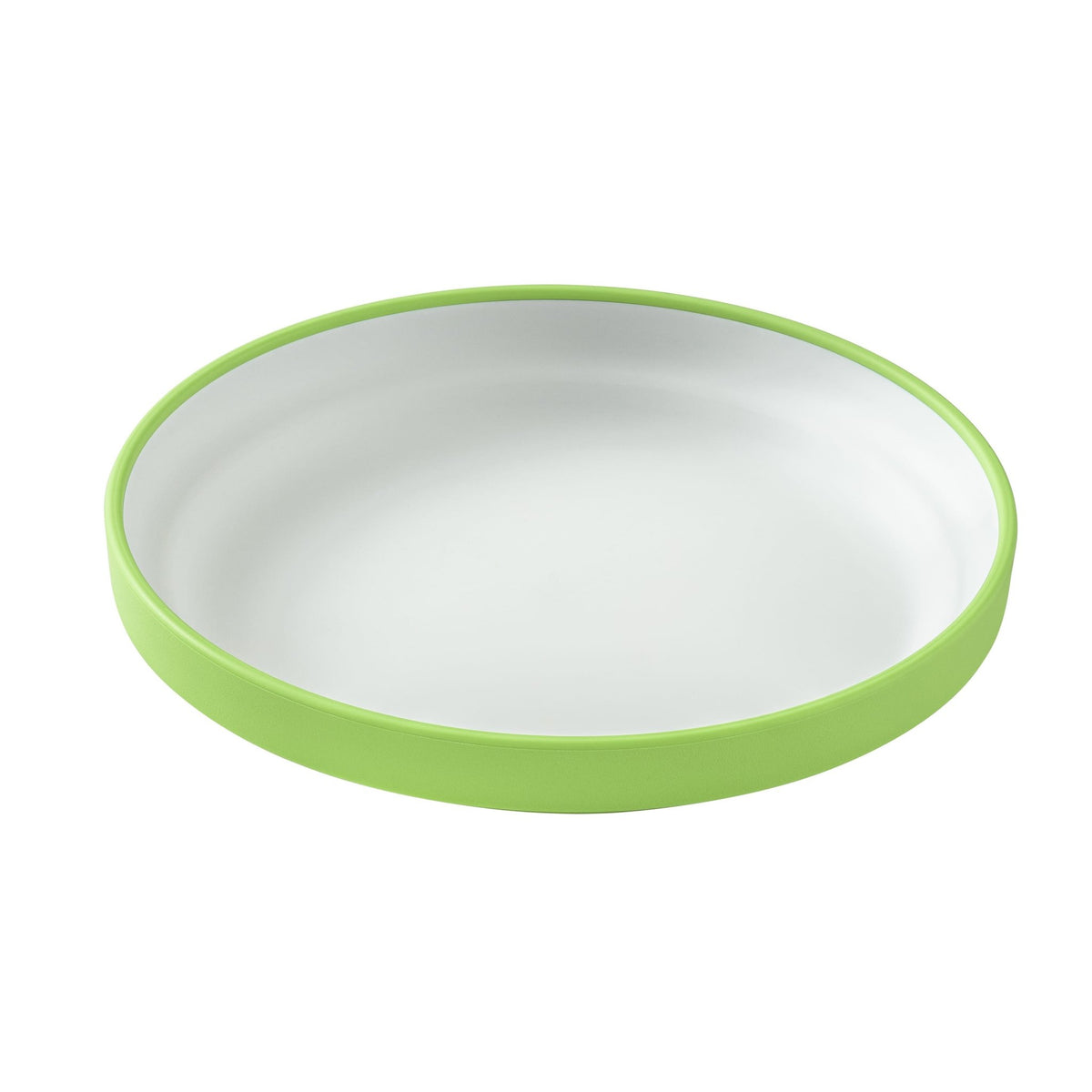 Omie Easy Scoop Plate With Divider - Green - BentoBliss
