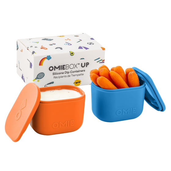 Omiebox Up Silicone Dip Containers - Blue & Orange