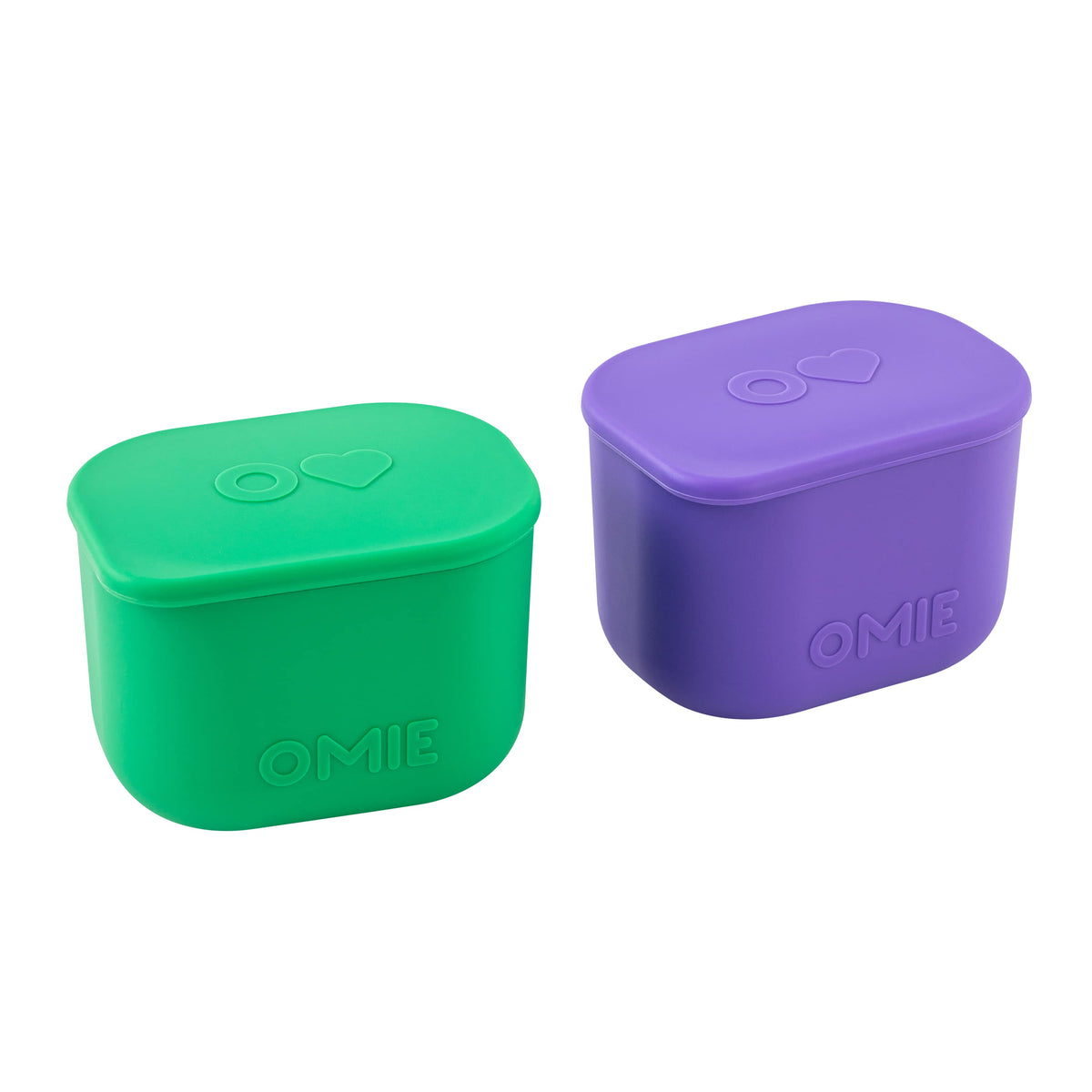 Omiebox Up Silicone Dip Containers - Purple & Green - BentoBliss