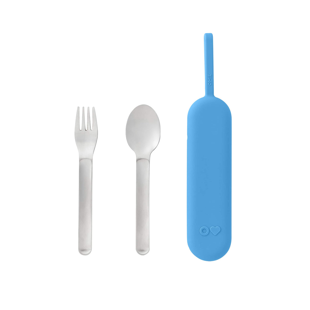 OmieBox UP Pod & Utensil Set - Azure - BentoBliss