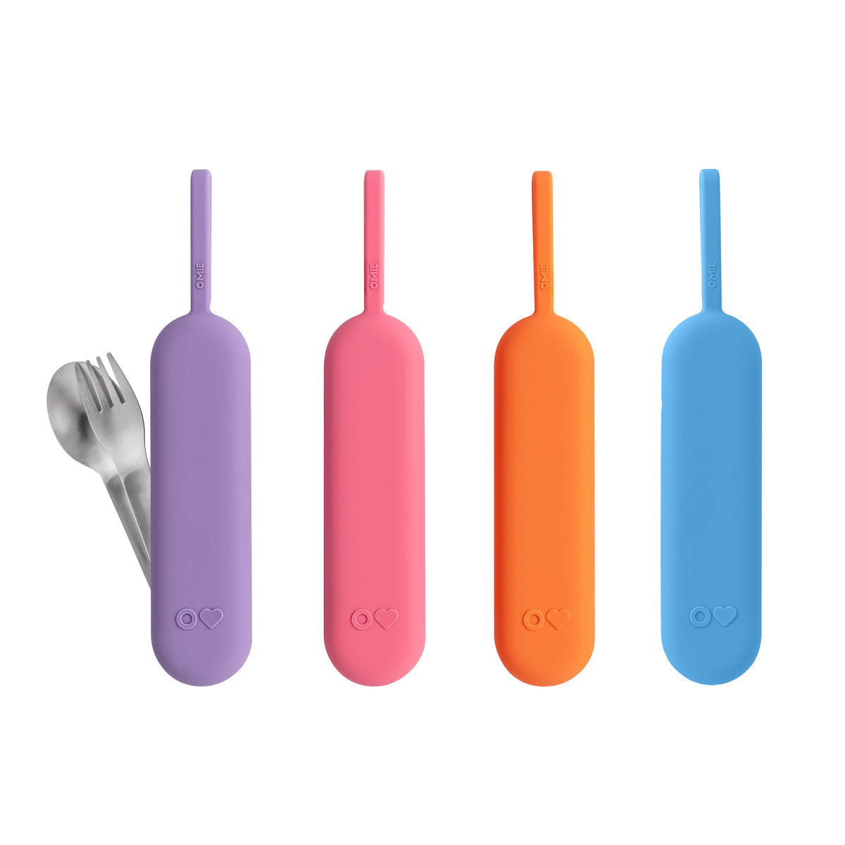 OmieBox UP Pod & Utensil Set - Sunny - BentoBliss