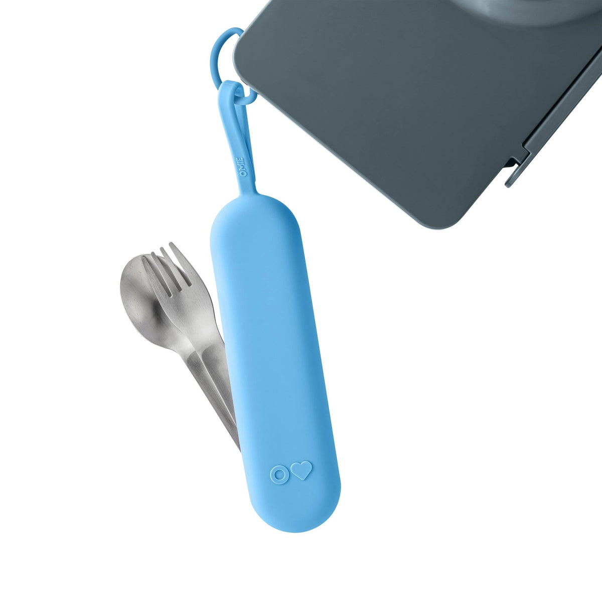 OmieBox UP Pod & Utensil Set - Azure - BentoBliss