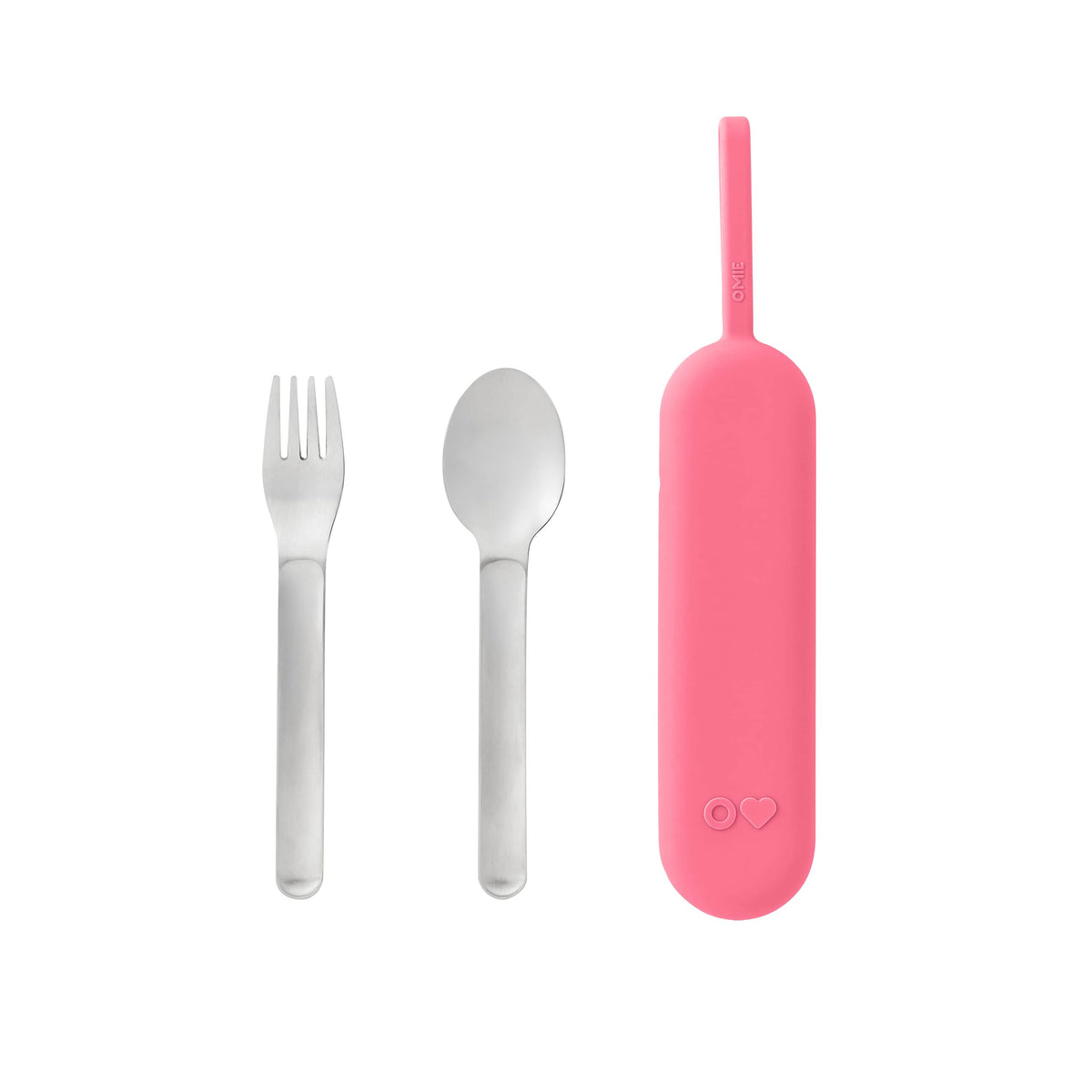 OmieBox UP Pod & Utensil Set - Blush - BentoBliss