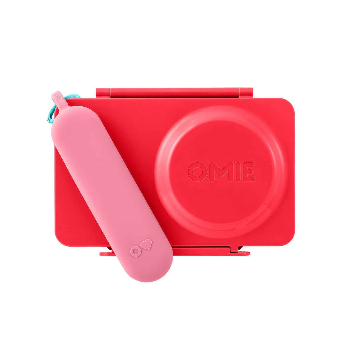 OmieBox UP Pod & Utensil Set - Blush - BentoBliss