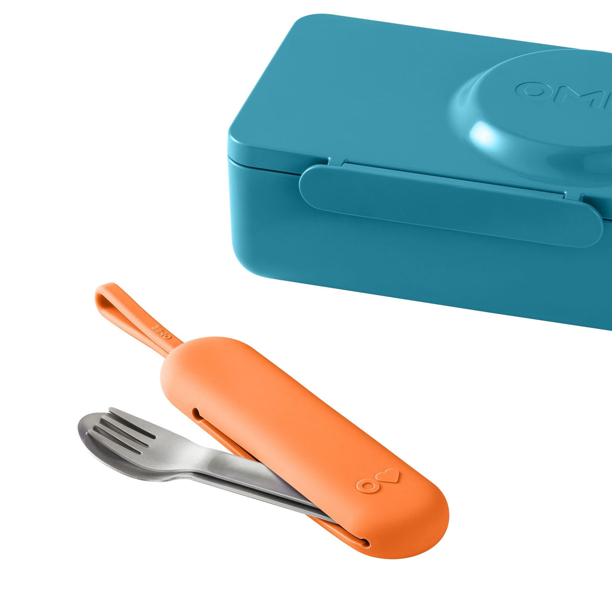 OmieBox UP Pod & Utensil Set - Sunny - BentoBliss