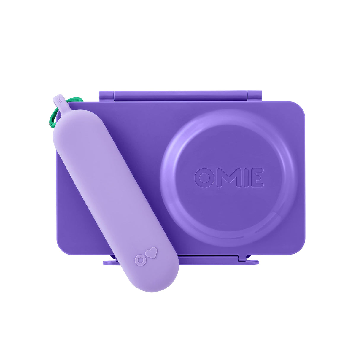 OmieBox UP Pod & Utensil Set - Violet - BentoBliss