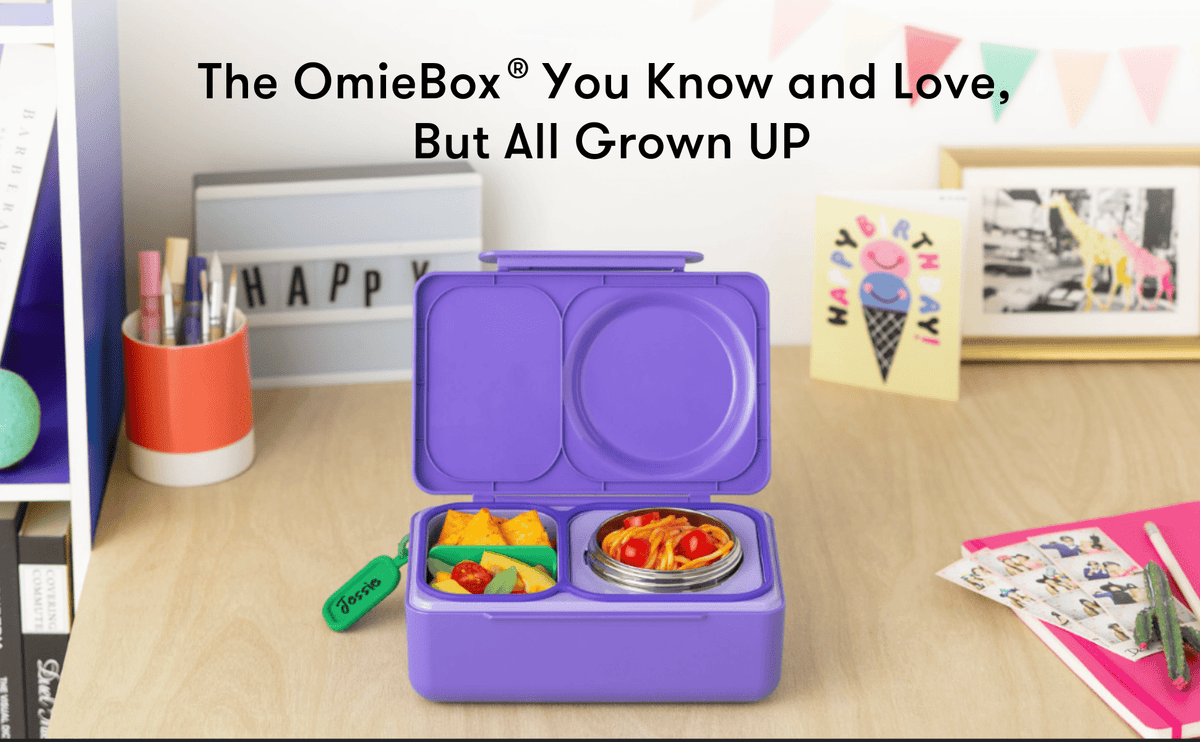 Omiebox Up Hot & Cold Kids Lunch Box - Cherry Pink - BentoBliss