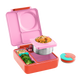 Omie omiebox hot and cold bento box pink berry colour with food