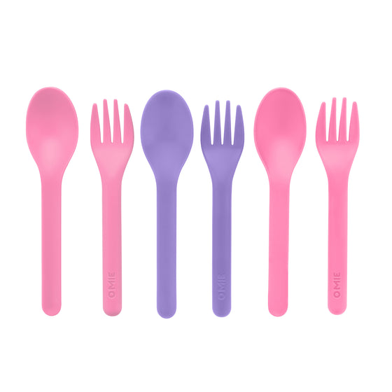 Omie 6 Piece Cutlery Set - Pink-Purple