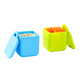 Omie silicone snack container blue and lime colour