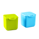 Omie silicone snack container blue and lime colour