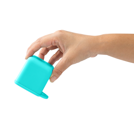 Omie silicone snack container teal colour