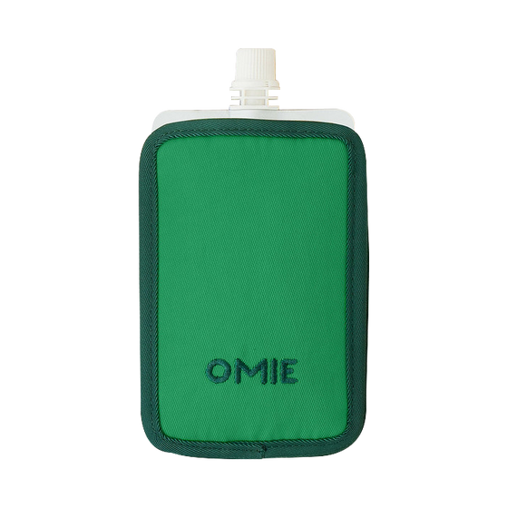 Omie omiechill freezable food pouch green colour