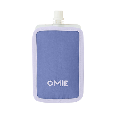 Omie omiechill freezable food pouch purple colour 