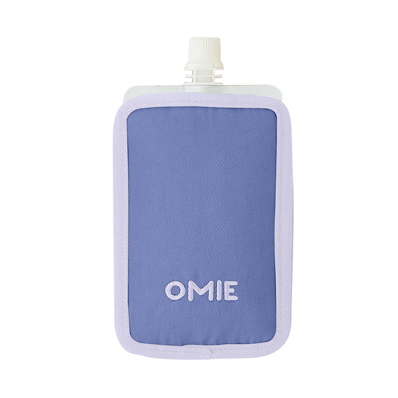 Omie omiechill freezable food pouch purple colour 